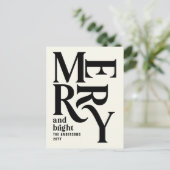 予算モダンミニマルシンプルクリーム シーズンポストカード (スタンド正面)