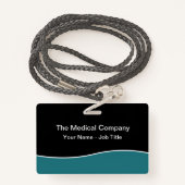 予算モダンミニマルスタッフ名バッジ バッジ (裏面ランヤード)