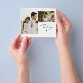 予算モダンミニマル写真サンキューカード チラシ (手)