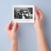 予算モダンミニマル写真サンキューカード チラシ (手)