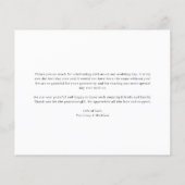 予算モダンミニマル写真サンキューカード チラシ (裏面)