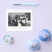 予算モダンミニマル写真サンキューカード チラシ (シングル)