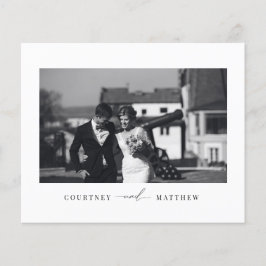 予算モダンミニマル写真サンキューカード チラシ