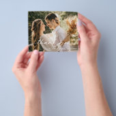 予算モダンミニマル写真サンキューカード チラシ (手)