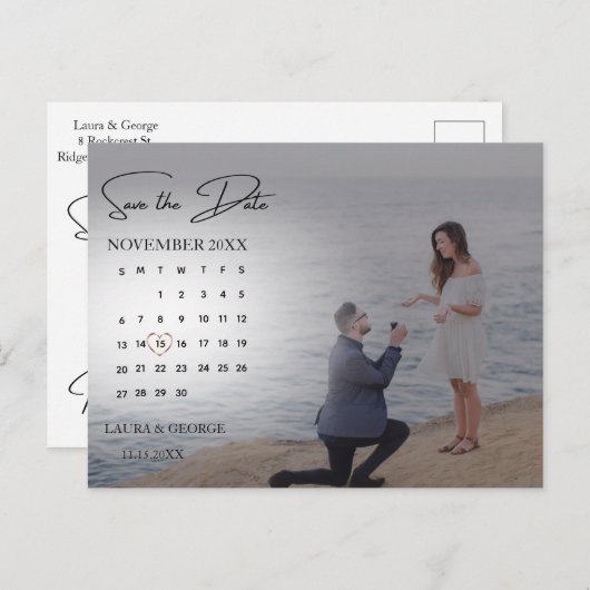 予算モダンミニマル写真保存 ポストカード (正面/裏面)