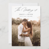 予算モダンミニマルBoho 2写真結婚の 招待状 (正面)