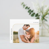 予算モダンレトロフレームフォトホリデーカード (スタンド正面)