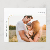 予算モダンレトロフレームフォトホリデーカード (正面)