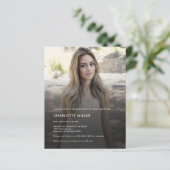 予算モダン写真お祝いのライフ招待状 (スタンド正面)