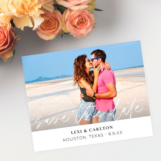 予算モダン写真と書道4 W保存日 チラシ