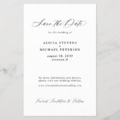 予算モダン写真エレガント結婚式の日付を保存 チラシ (裏面)