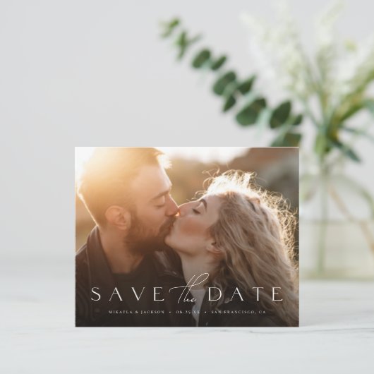 予算モダン写真スタイリッシュ日付の保存 (スタンド正面)