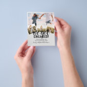 予算モダン写真婚約発表 チラシ (手)