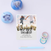 予算モダン写真婚約発表 チラシ (シングル)