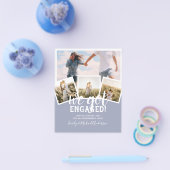 予算モダン写真婚約発表 チラシ (シングル)