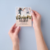予算モダン写真婚約発表 チラシ (手)