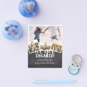 予算モダン写真婚約発表 チラシ (シングル)