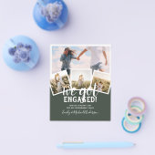 予算モダン写真婚約発表 チラシ (シングル)