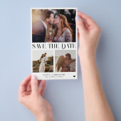 予算モダン写真数々の結婚式の日付を保存 チラシ (ハンドル)