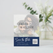 予算モダン写真QRコードRSVP日付の保存 (スタンド正面)