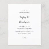 予算モダン名Photo Verti Chic日付の保存 チラシ (裏面)