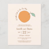 予算モダン小さなかわいこちゃんオレンジ色の赤ちゃんシャワー (正面)