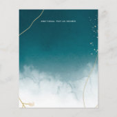 予算モダン抽象芸術ティール（緑がかった色）金ゴールド招待 (裏面)