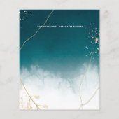 予算モダン抽象芸術ティール(緑がかった色)金ゴールド招待 (裏面)