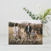 予算モダン書道ハッピーニューイヤー2写真 シーズンカード (スタンド正面)