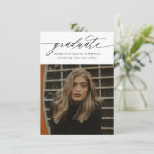 予算モダン書道2写真卒業 案内状 (スタンド正面)