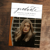 予算モダン書道2写真卒業 案内状