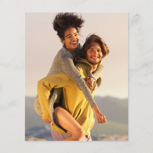 予算モダン漫画ブックフォト結婚式招待状 (裏面)