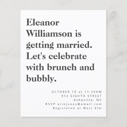 予算モダン白黒はっきりしたブライダルブランチ (正面)