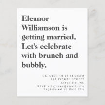 予算モダン白黒はっきりしたブライダルブランチ