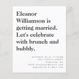 予算モダン白黒はっきりしたブライダルブランチ