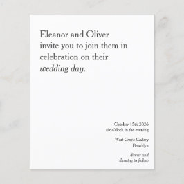 予算モダン白黒はっきりした結婚式招待状