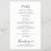 予算モダン白黒シンプル結婚式 チラシ (裏面)