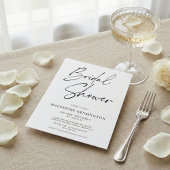 予算モダン白黒ブライダルシャワー招待