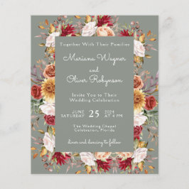 予算モダン秋フローラセージ結婚グリーン