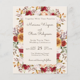 予算モダン秋フローラ結婚アイボリー