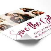 予算モダン結婚式の日付を保存する写真コラージュ フォトプリント            (角)