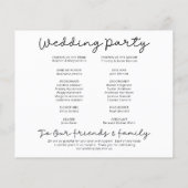 予算モダン結婚式タイムラインプログラム (裏面)