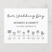 予算モダン結婚式タイムラインプログラム (正面)