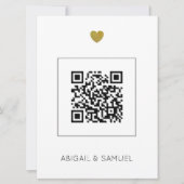 予算モダン結婚式招待状（QRコード付き） (正面)