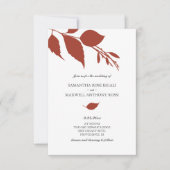 予算モダン結婚式招待状(QRコード付き) 招待状 (正面)