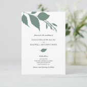 予算モダン結婚式招待状（QRコード付き） 招待状 (スタンド正面)