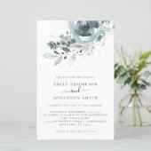 予算モダン花模様クリスマス結婚式招待状 (スタンド正面)