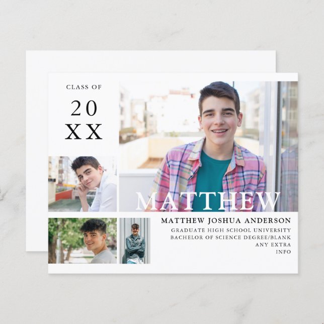 予算モダン計スタイリッシュ4 Photo Announ 2 (正面/裏面)