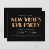 予算モダン金ゴールドグリッター大晦日パーティー (正面/裏面)