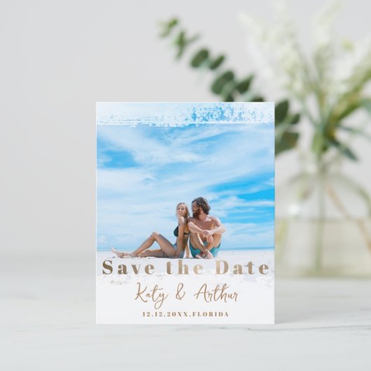 予算モダン金ゴールドフェイク写真の保存日 (スタンド正面)